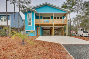 Oak Island Coastal Home with Covered Deck!